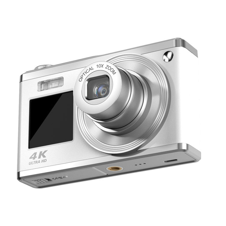 4K HD Optical Zoom Digital Camera 60MP Dual Screen Selfie Camera, No Memory, Black, White, Silver 4K HD Optical Zoom Digital Camera 60MP Dual Screen Selfie Camera, No Memory, Black, White, Silver
